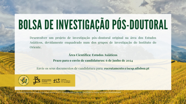 Concurso | Bolsa de Investigação Pós-Doutoral (BIPD)